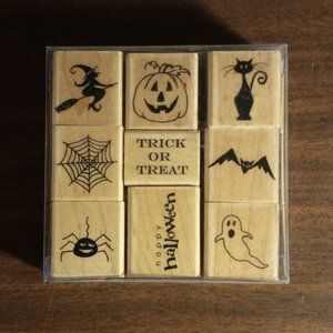 Vintage/Retired "Never Used" Penny Black Halloween Night Stamps